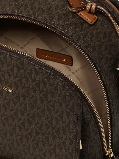 Michael Kors Sable Large Signature Logo Backpack In Brown