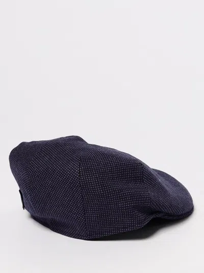 Borsalino Patterned Straw Hat In Blue