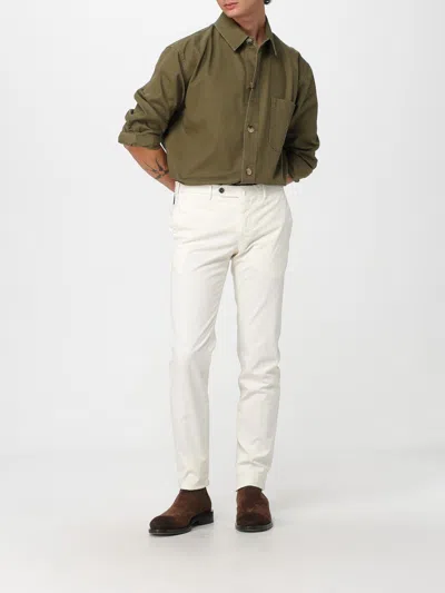 Saint Laurent Green Shirt With Classic Collar And Cassandre Embroidery On The Front In Cotton Man