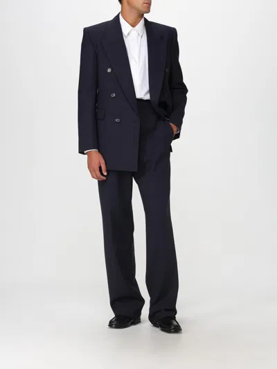 Saint Laurent Double-breasted Jacket In Wool In Multi