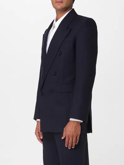 Saint Laurent Double-breasted Jacket In Wool In Multi