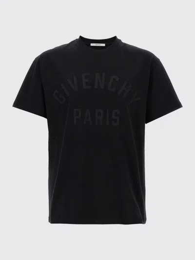 Givenchy Black T-shirt With Maxi Logo On The Front In Cotton Man