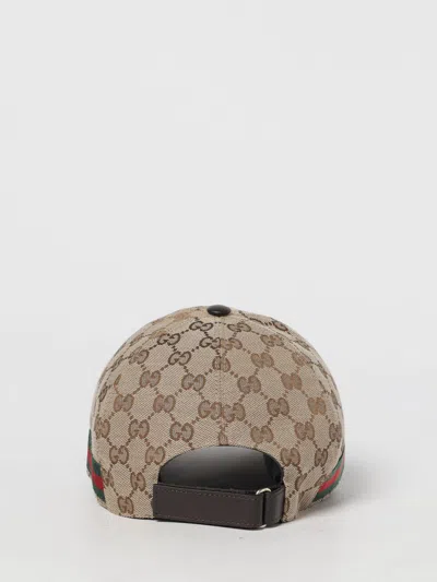 Gucci Gg Supreme Baseball Cap In Brown