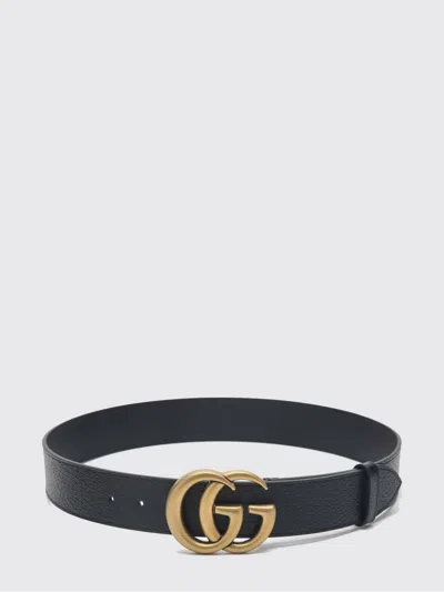 Gucci Black Belt With Double G Buckle In Black