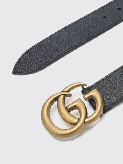 Gucci Black Belt With Double G Buckle In Black