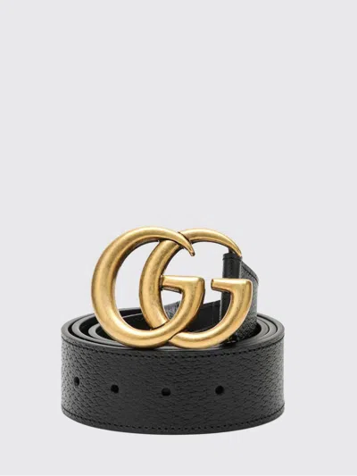 Gucci Black Belt With Double G Buckle In Black