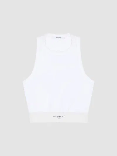 Givenchy Cropped Tank Top With Logo In Animal Print