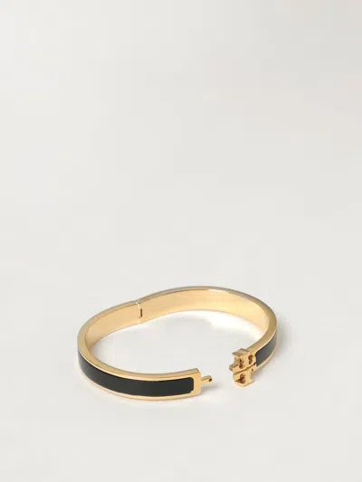 Tory Burch Medium Kira Enamel Hinge Bracelet In Black