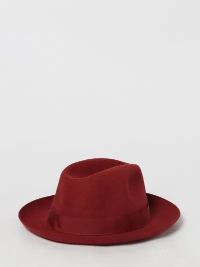 Borsalino Wide-brimmed Hat In Red