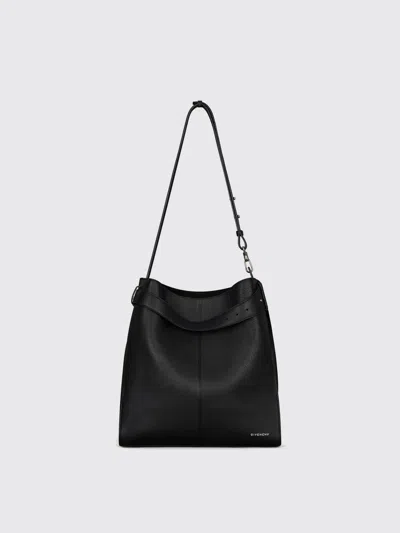 Givenchy Medium Grained Leather Belted Shoulder Bag In Black