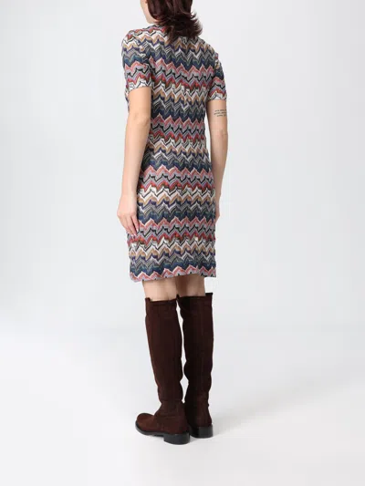 Missoni Short Dress With Half Sleeves In Embroidered Lace In Multi