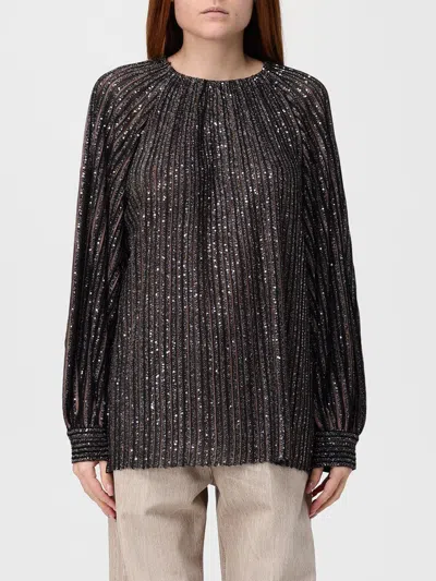 Missoni Brown/black Viscose Sweater In Brown