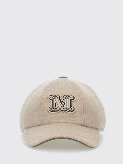 Max Mara Camel Monogram Baseball Cap In Neutral