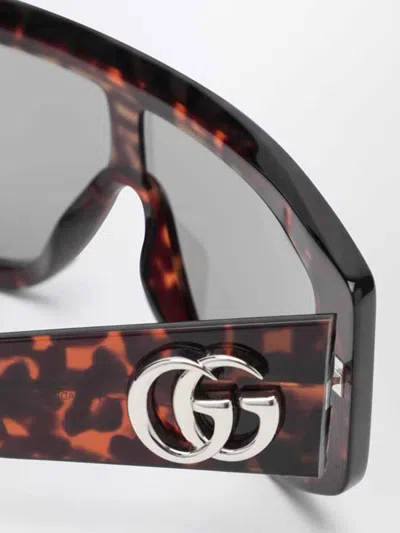 Gucci Women Rectangular Acetate Sunglasses In Brown