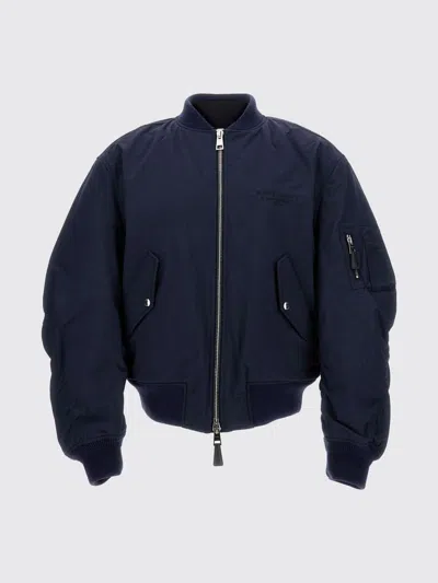 Givenchy Contemporary Cotton Blend Bomber Jacket In Blue