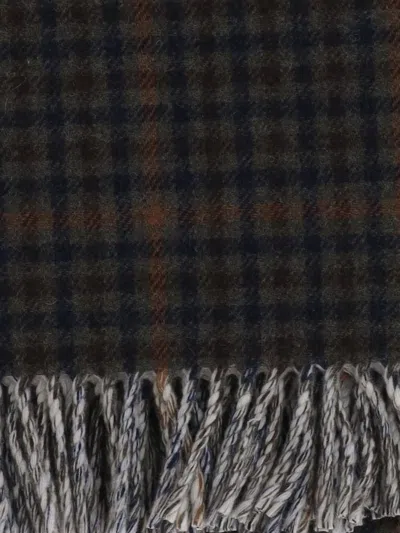 Autry Fringed Wool Blanket In Brown