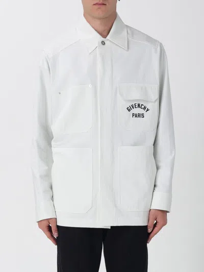 Givenchy Relaxed Fit Jacket With Front Pockets And Long Sleeves In White