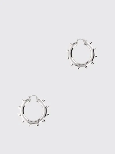 Jil Sander Studded Hoop Earrings Featuring Detailing In Metallic