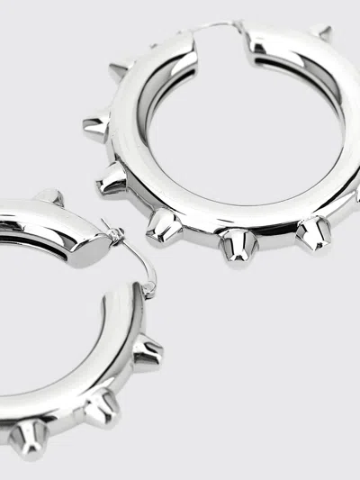 Jil Sander Studded Hoop Earrings Featuring Detailing In Metallic