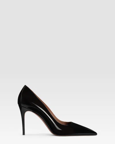 Paris Texas Pumps In Black Brushed Calf Leather In Black