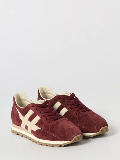 Hogan Mother Stretch Denim The Rambler Zip Heel Jeans In Burgundy