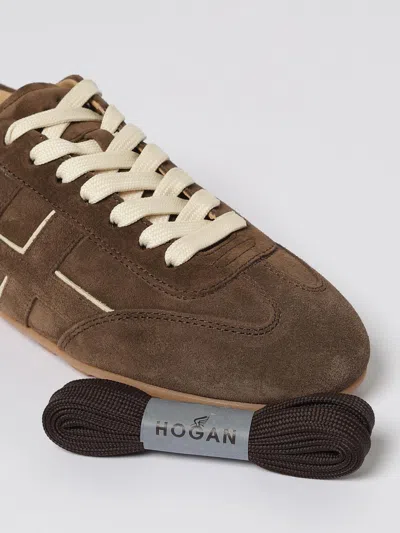 Hogan Suede Upper Sneakers With Contrasting Stitching In Multi