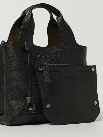 Hogan Structured Pebbled Shoulder Bag With Versatile Design In Black