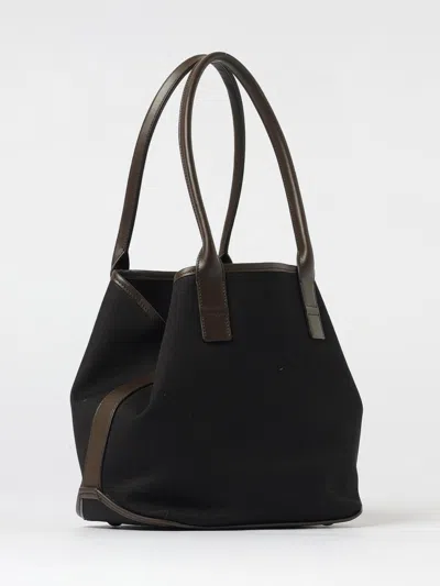 Hogan Black Script Small Tote In Black
