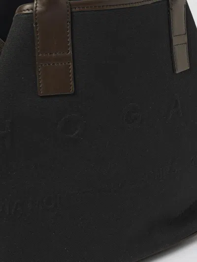 Hogan Black Script Small Tote In Black