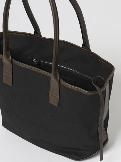 Hogan Black Script Small Tote In Black