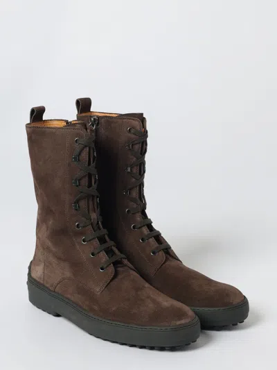 Tod's Winter Driver Sole High Lace Up Boots In Multi