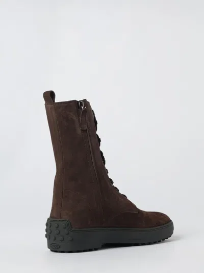 Tod's Winter Driver Sole High Lace Up Boots In Multi