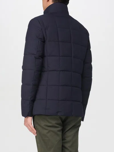 Fay Double-front Quilted Jacket With Water-repellent Finish In Blue