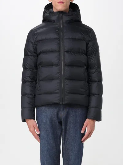 Fay Double-front Down Jacket In Calendered Poplin In Blue