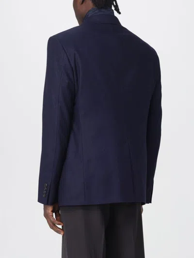Fay Two-button Peak-lapel Jacket In Blue