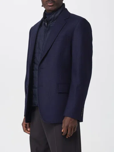Fay Two-button Peak-lapel Jacket In Blue