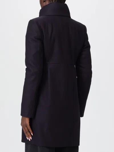 Fay High Collar Long Sleeves Mid-length Coat In Blue