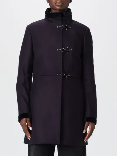 Fay High Collar Long Sleeves Mid-length Coat In Multi