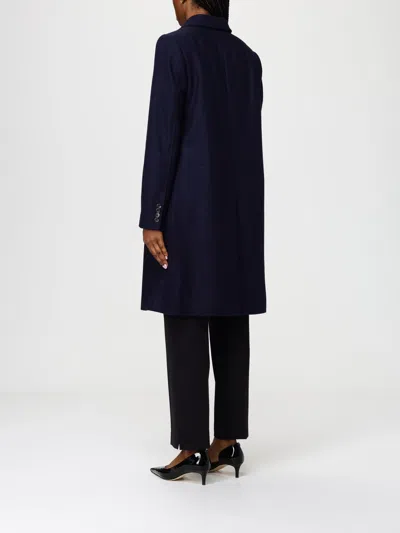 Fay Double-breasted Coat In Blue