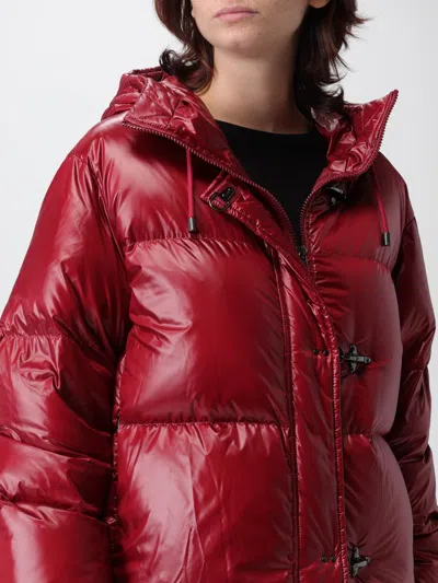 Fay Structured Fit Minimalist Jacket With Classic Silhouette In Red