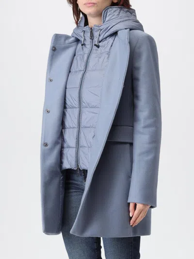 Fay Toggle Db Front Nylon Coat In Blue