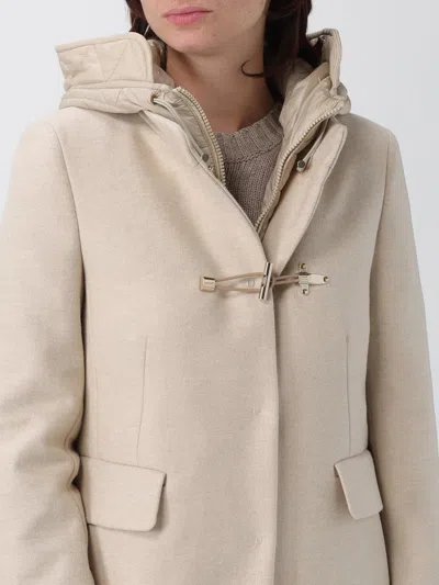 Fay Double-breasted Toggle Front Coat In Melange Wool Blend In Multi