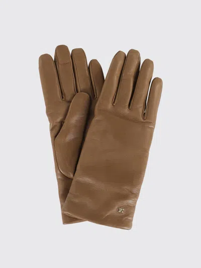 Max Mara Five Finger Gloves In Brown