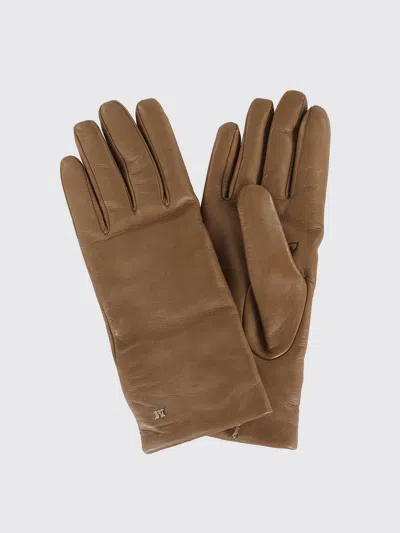 Max Mara Five Finger Gloves In Brown