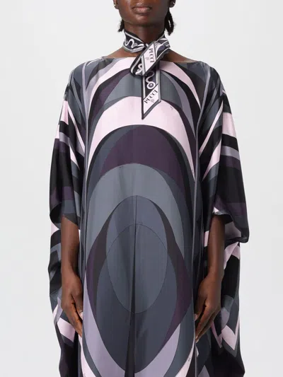 Pucci Multicolor Printed Bandana Scarf In Black