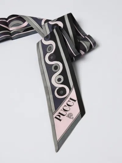 Pucci Multicolor Printed Bandana Scarf In Black