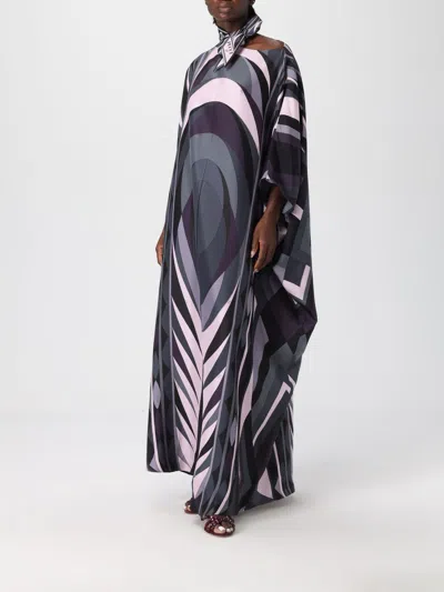 Pucci Multicolor Printed Bandana Scarf In Black