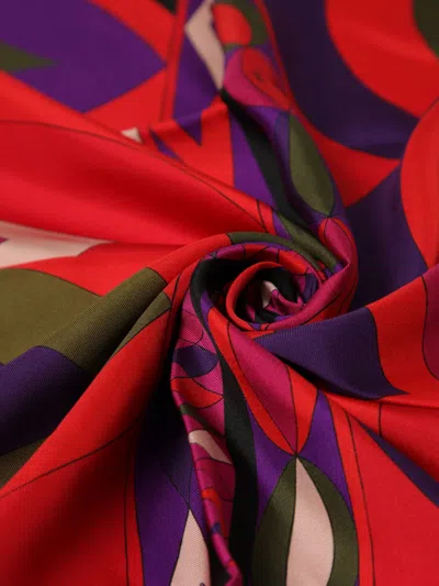 Pucci Geometric-pattern Silk Scarf In Multi