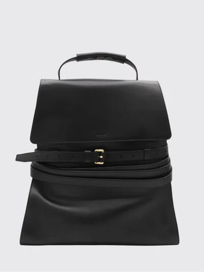 Moschino Flap Backpack With Adjustable Straps And Top Handle In Black