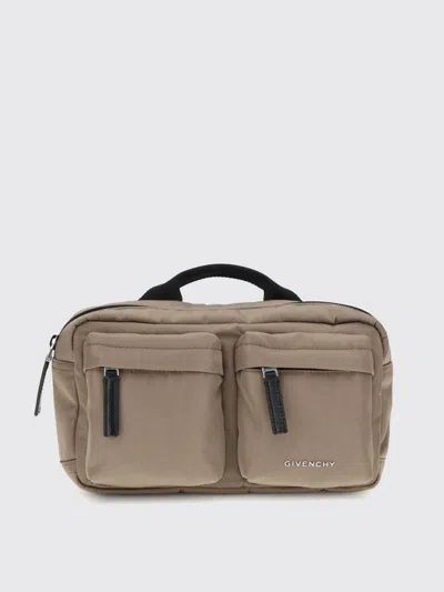 Givenchy Essential U Double-pocket Belt Bag In Brown